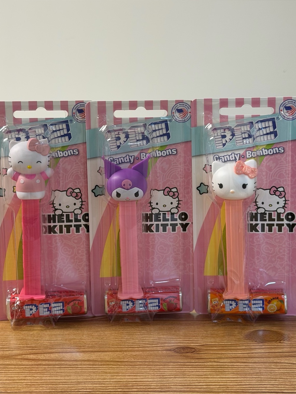 Hello Kitty Kuromi Pez Collectible Candy Dispensers Brand New Sanrio Pink Purple